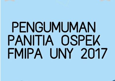 Pengumuman Ospek FMIPA 2017